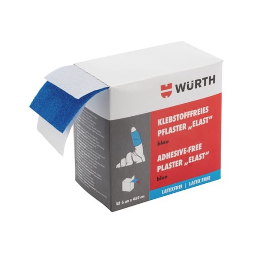 Plaster  ochronny materiałowy elastyczny bez kleju bez lateksu WURTH 6x450 cm Niebieski