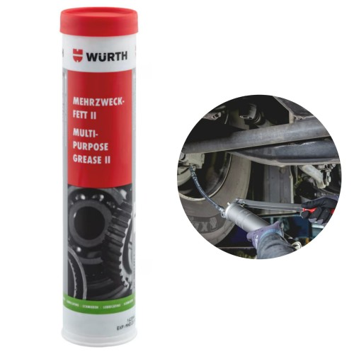 Smar uniwersalny II 400g WURTH litowo-grafitowy EP łożyska przeguby