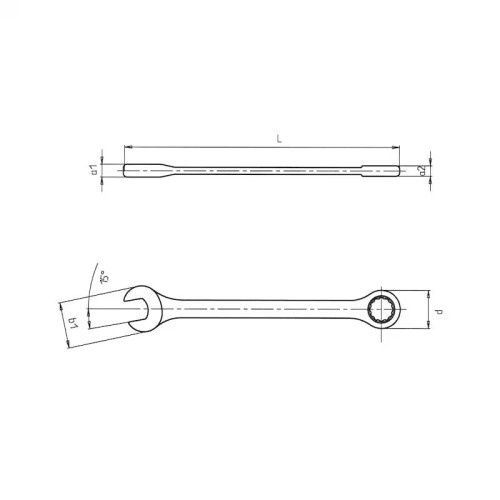 Klucz płasko-oczkowy z grzechotką 10 mm WURTH metryczny prosty 72z
