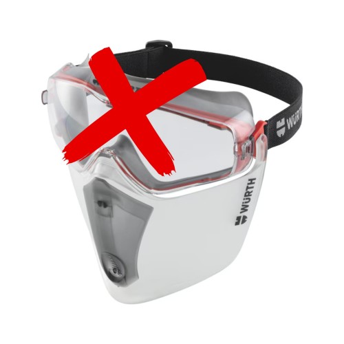Osłona twarzy do gogli FS2020-01 WURTH full-vision kompatybilna EN166