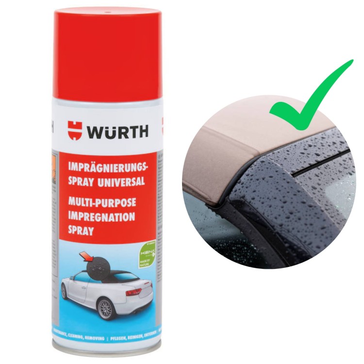 Impregnat do dachów cabrio profesjonalny, ochrona dla tkanin WURTH 400 ml