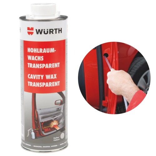 Wosk do profili zamkniętych WURTH 1 l Transparent - ochrona antykorozyjna