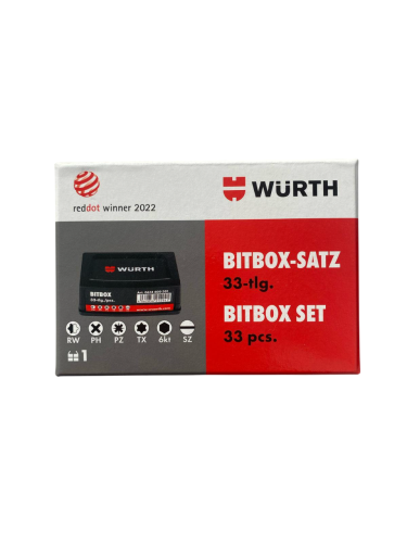 Profesjonalny zestaw bitów WURTH 33 elementy