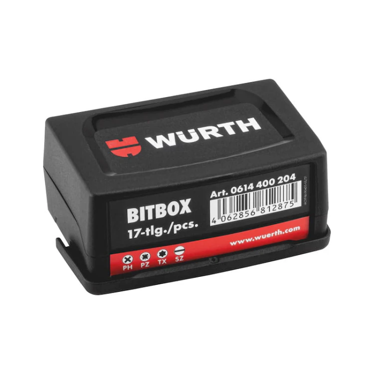 Zestaw bitów 1/4” WURTH 17 el. w pudełku