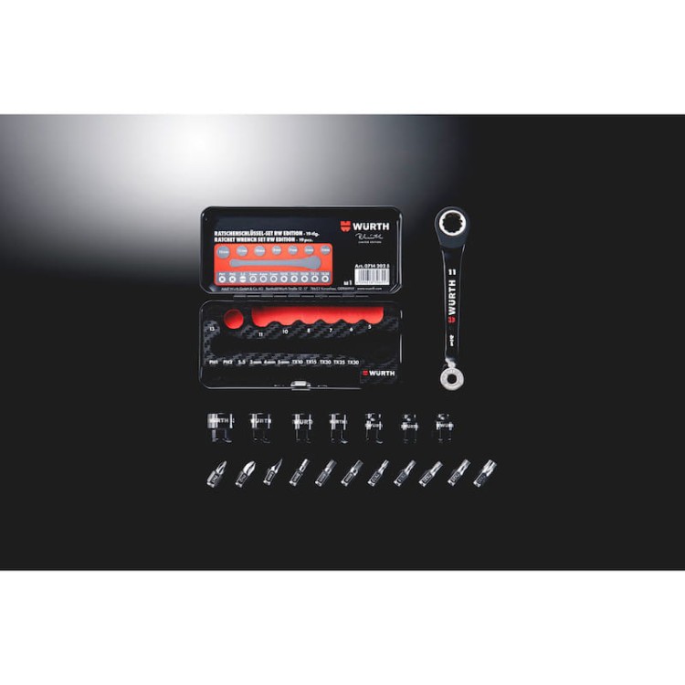 Zestaw kluczy nasadowych z grzechotką WURTH RW EDITION 19 el.