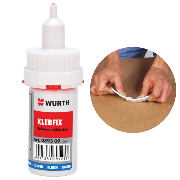 Klej cyjanoakrylowy superszybki KLEBFIX 20 g WURTH