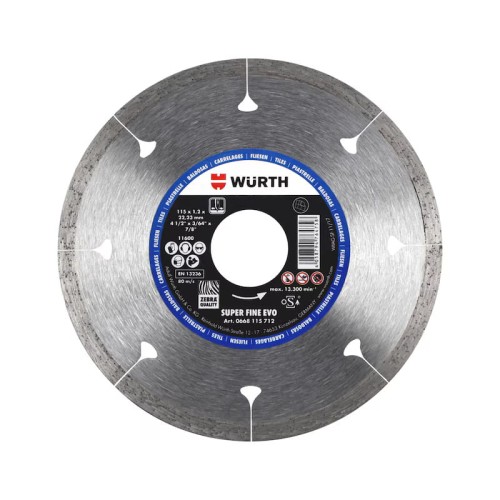 Tarcza diamentowa do glazury Super fine EVO WURTH 125 mm 1 szt.