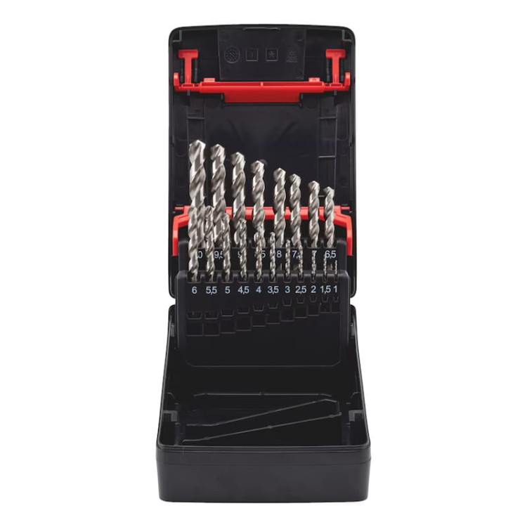 Zestaw wierteł spiralnych WURTH HSCo DIN 338 typ RN Oxide 19 el.