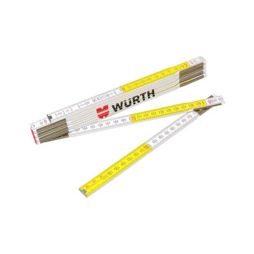 Metrówka składana z drewna bukowego WURTH miara 2 m