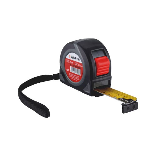 Miara zwijana kieszonkowa 5m x 25mm WURTH z magnesem obudowa 2K klasa II
