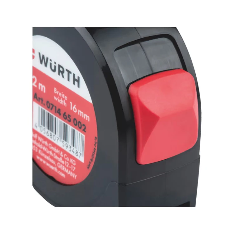 Miara zwijana kieszonkowa 2m x 16mm WURTH taśma miernicza klasa II