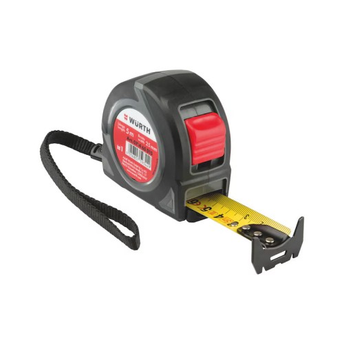 Miara zwijana 5m 25mm WURTH kieszonkowa taśma miernicza kl. II dwustronna