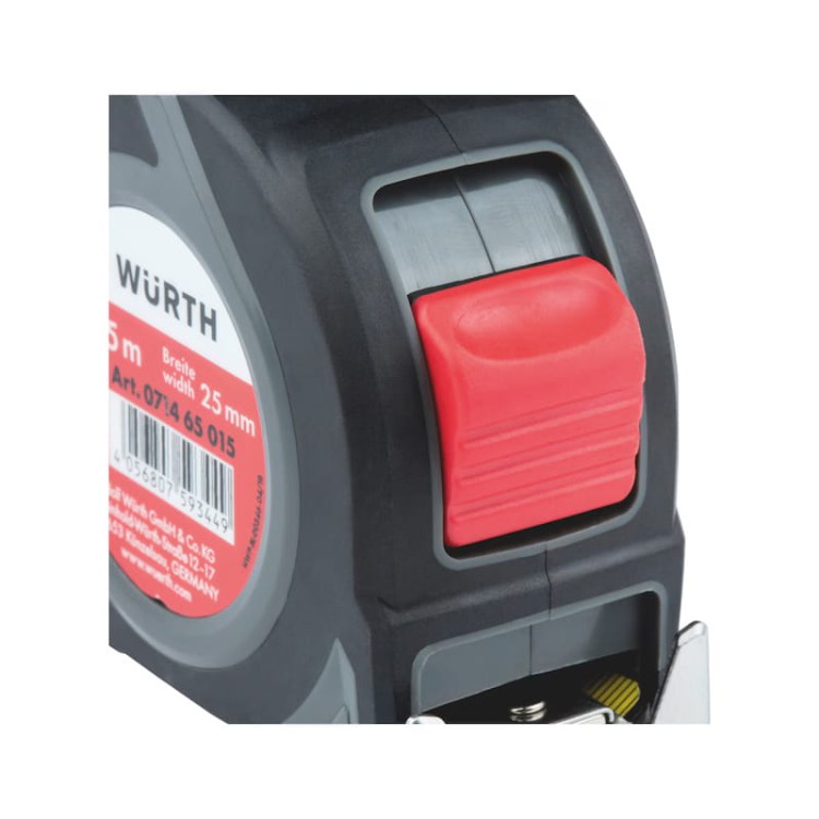 Miara zwijana 5m 25mm WURTH kieszonkowa taśma miernicza kl. II dwustronna
