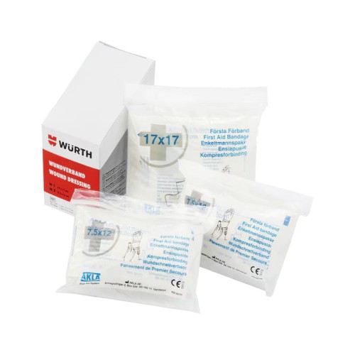 Zestaw opatrunków na rany WURTH 3 szt. sterylny bandaże kompresy