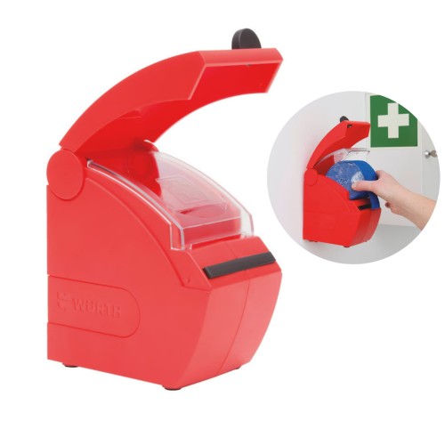 Dystrybutor plastrów WURTH czerwony dozownik szybki opatrunek 160x160x100