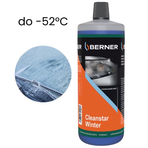 Zimowy płyn do spryskiwaczy koncentrat Cleanstar Winter Berner 1L -52°C