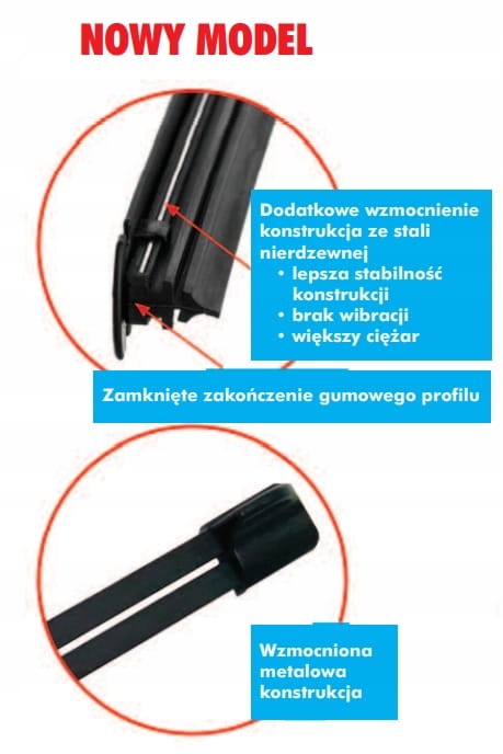 Uniwersalna wycieraczka bezprzegubowa Aerotwin Premium WURTH 350 mm 14"