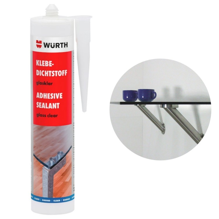 Bezbarwna masa uszczelniająco-klejąca K+D WURTH szczeliwo klejowe 290ml