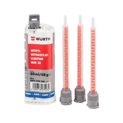 Klej metakrylowy MAK 38 50ml 2K WURTH klej strukturalny metal plastik