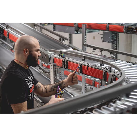 Zestaw kluczy imbusowych z kulistą końcówką kolorowe WURTH 9 szt. (1,5-10)