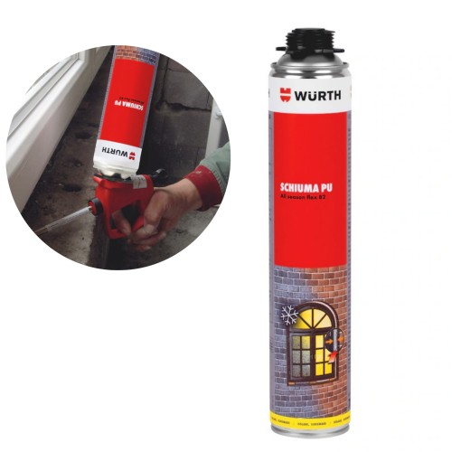 Piana montażowa pistoletowa B2 FLEX Zimowa WURTH 750ml elastyczna