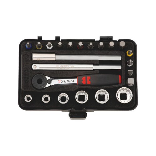 Zestaw kluczy nasadowych 1/4 WURTH MULTI mini 23el grzechotka wieloprofil