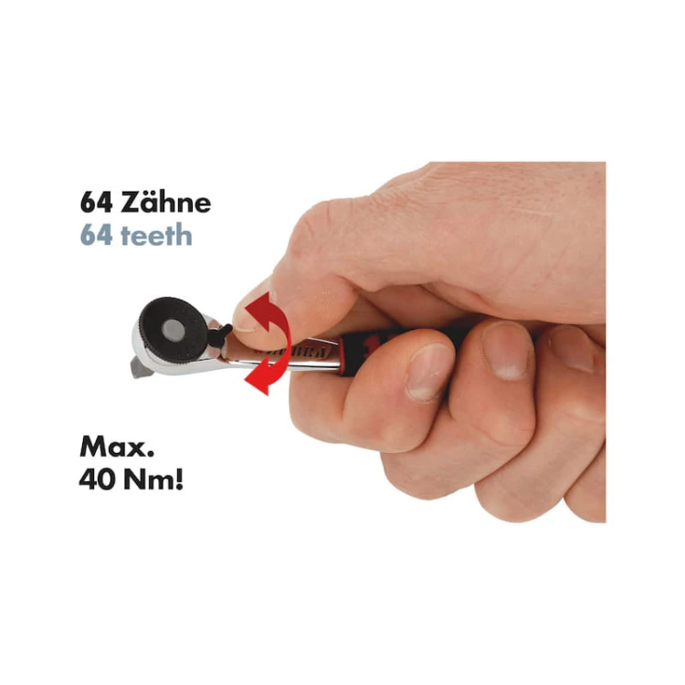 Zestaw kluczy nasadowych 1/4 WURTH MULTI mini 23el grzechotka wieloprofil