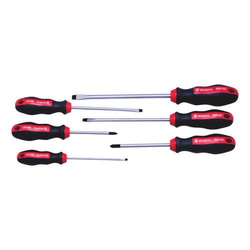 Zestaw wkrętaków PH płaskie 6 el. WURTH REDSTRIPE S2 2K