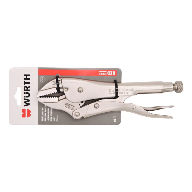 Szczypce zaciskowe proste 185 mm WURTH REDSTRIPE CRV