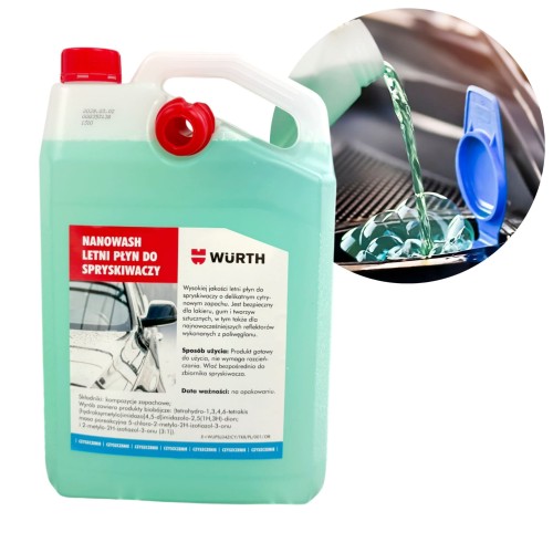 Letni płyn do spryskiwaczy NANOWASH 4L WURTH NANO Cytryna Kanister