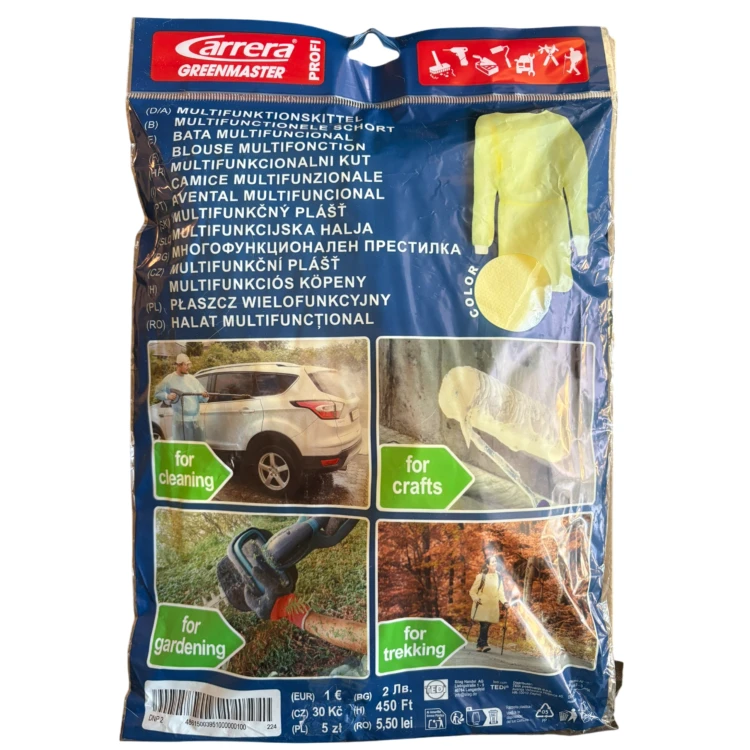 Płaszcz Flizelinowy Ochronny SMS ONE SIZE Hydrofobowy Roboczy Carrera