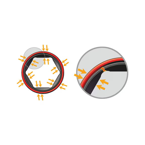 Zestaw nasadek udarowych napęd 1/2 cala do felg aluminiowych WURTH 3 el.