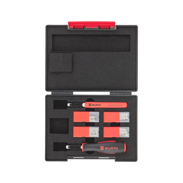 Zestaw skrobaków PU do uszczelek kleju szyb ostrza WURTH 83 el. Orsy